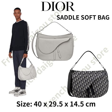 Christian Dior Saddle Soft Bag in beige & black 